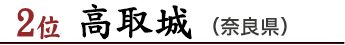 2位　高取城（奈良県）