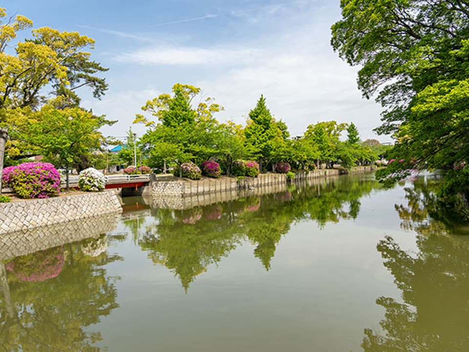 現在の桑名城跡(九華公園)